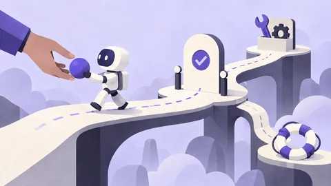 Conceptual illustration: Agentic UX Patterns: Delegation, Approval, Intervention and Recovery