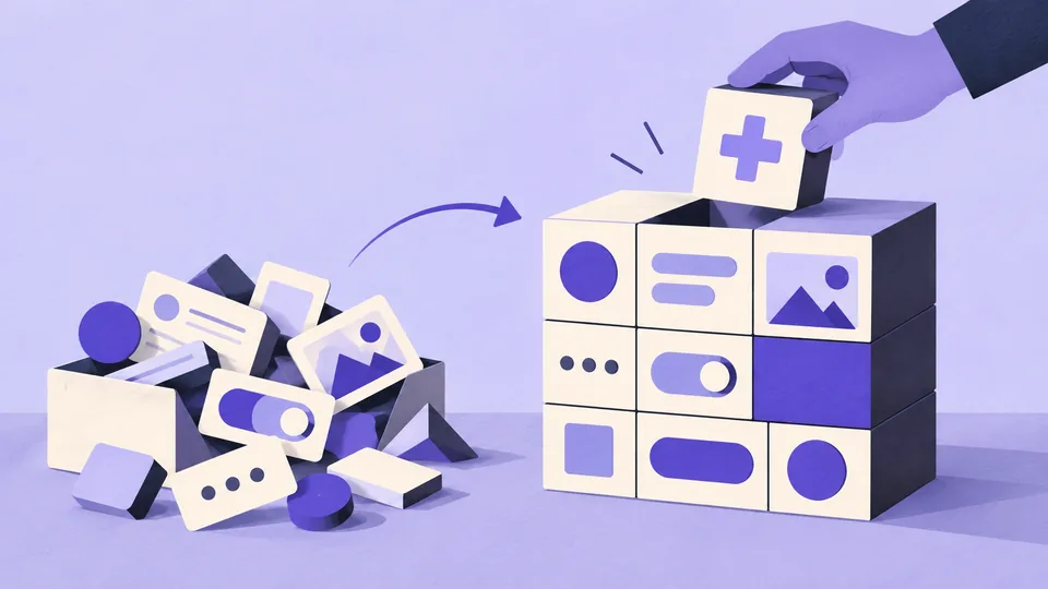 Conceptual illustration: Building a Design System From Zero in 8 Weeks