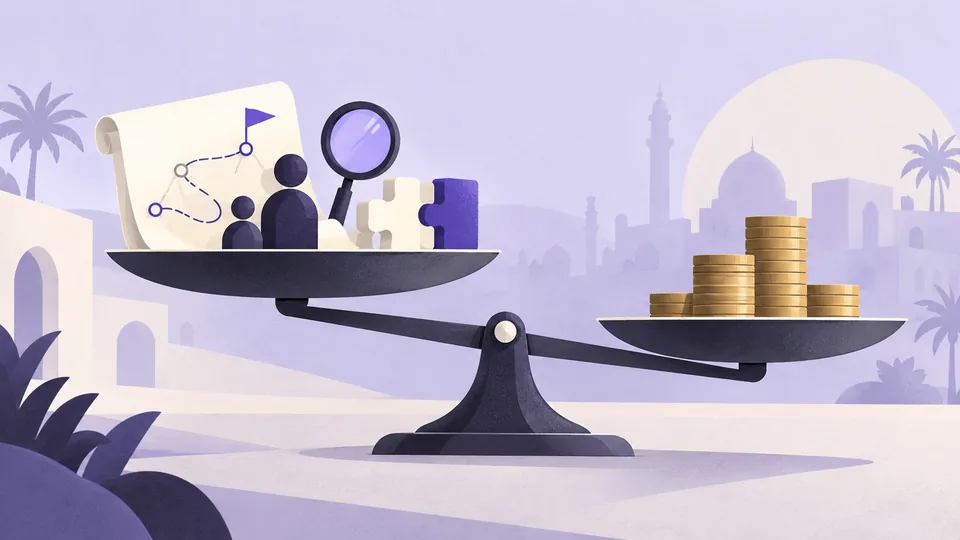 Conceptual illustration of UX Consultant for MENA