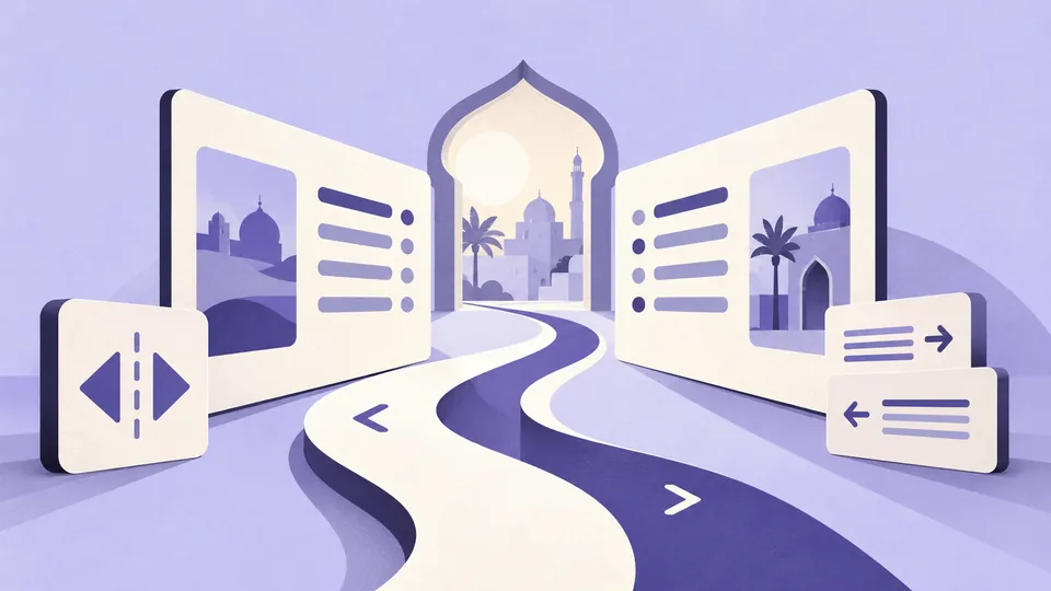 Conceptual illustration: How to Build an RTL Design System for Arabic Products