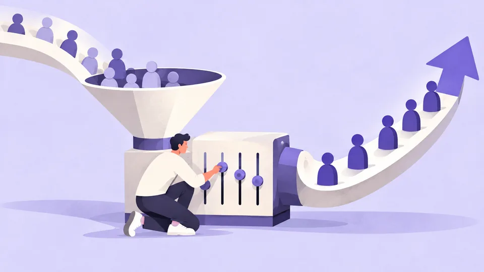 Conceptual illustration: How to Improve Conversion Rate Optimization (CRO): 5 Steps + Examples (2026)