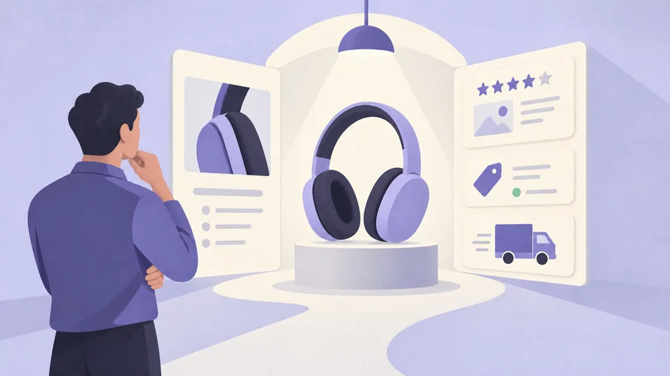Conceptual illustration: Product Page UX: How to Design Product Pages That Convert