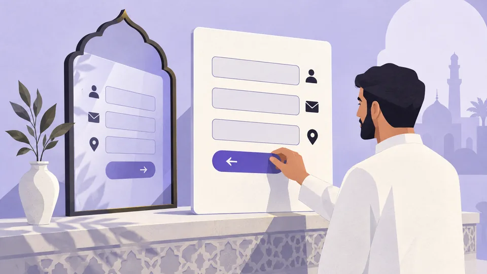 Conceptual illustration: RTL Forms: How to Design Forms for Arabic Users