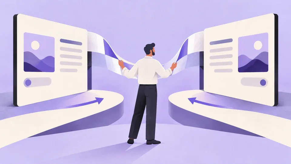 Conceptual illustration: RTL UX Design: What Should Flip - and What Should Never Flip?