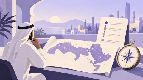 Conceptual illustration: State of Arabic UX: The MENA Product Design Benchmark - Research Protocol