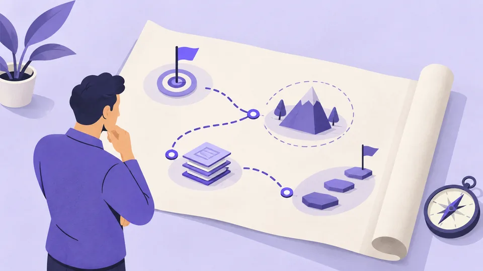 Conceptual illustration: UX Research Plan Template: Free Structure and Example