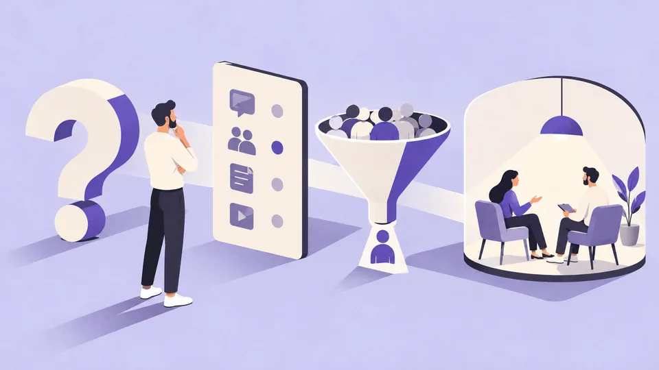 Conceptual illustration of UX Research Consultant