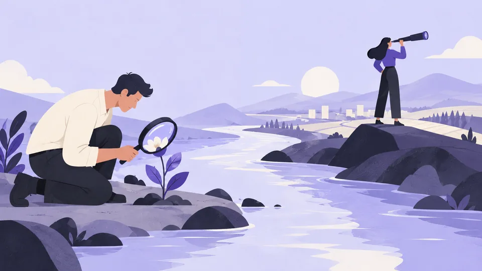Conceptual illustration: UX Research vs Market Research: What's the Difference?