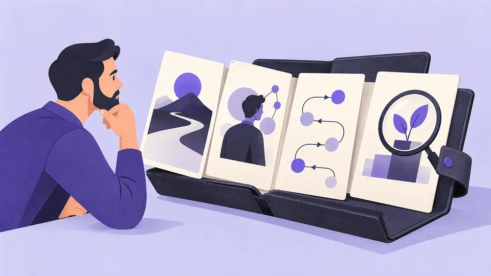 Conceptual illustration: What to Look for in a UX Portfolio When Hiring
