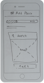 Paper wireframe — explore and list architecture